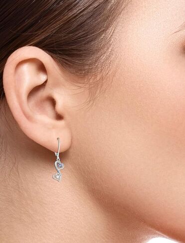 قلادة MORGAN & PAIGE من الفضة الإسترليني عيار 925 تنزانيت مكعب زركونيا وقلادة على شكل فيونكة زركونيا مكعبة بيضاء أو أقراط قلب مزدوجة إنفينيتي in Kuwait