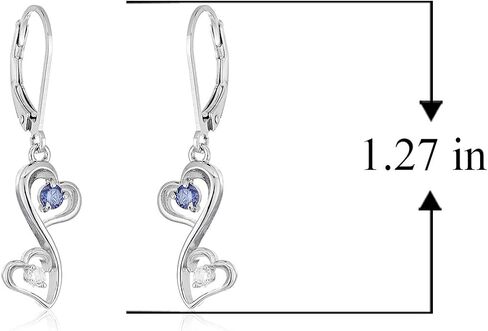 قلادة MORGAN & PAIGE من الفضة الإسترليني عيار 925 تنزانيت مكعب زركونيا وقلادة على شكل فيونكة زركونيا مكعبة بيضاء أو أقراط قلب مزدوجة إنفينيتي in Kuwait