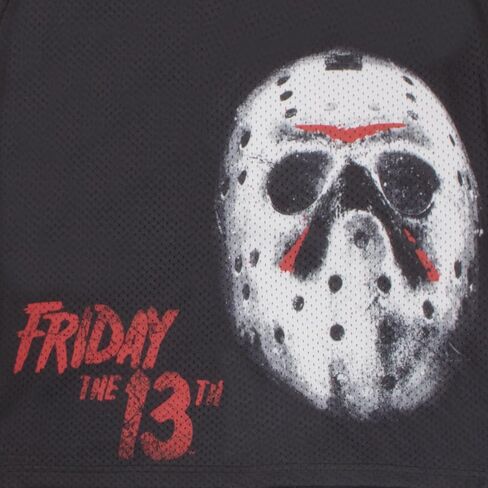 WARNER BROS Friday The 13th Jason Voorhees Hockey Mask Mens Mesh Shorts, Horror Movie Casual Shorts for Men in Saudi Arabia