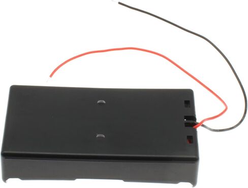 LBTODH 2PCS 18650 Battery Holder with Lead Wire Bundle 18650 Battery Holder 7.4V DIY Battery Storage Boxes Black Plastic Battery Case Kit in Saudi Arabia