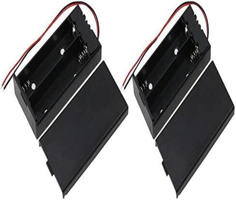 18650 Battery Holder Bundle with Wire,4pcs 18650 Battery Holder Case 3.7V, 1/2/3/4 x 3.7V Series DIY Battery Storage Boxes, 1/2/3/4 Slots Black Plastic Batteries Case for 18650 Battery in Saudi Arabia