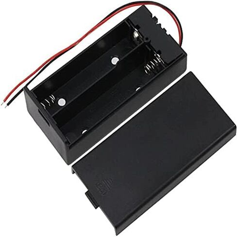18650 Battery Holder Bundle with Wire,4pcs 18650 Battery Holder Case 3.7V, 1/2/3/4 x 3.7V Series DIY Battery Storage Boxes, 1/2/3/4 Slots Black Plastic Batteries Case for 18650 Battery in Saudi Arabia