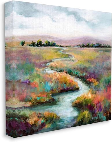 Stupell Industries Vivid River Flowing Rural Vegetation Canvas Wall Art, Design by Karen Hale in Saudi Arabia