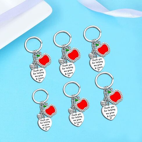 Nimteve 6 PCS Teacher Keychain Teachers Appreciation Gifts from Students Graduation Gifts for Teachers Teachers Keyring Gifts in Saudi Arabia