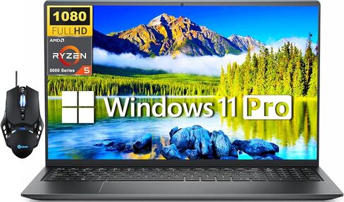 لاب توب ديل انسبايرون 15 3525 2024 الأحدث، ذاكرة وصول عشوائي 32 جيجا، 1 تيرابايت SSD، أداء عالي للأعمال والطلاب، شاشة FHD IPS مقاس 15.6 بوصة، معالج AMD Ryzen 5 5500U (حتى 4 جيجا هرتز Beat i7-10710U)، ويندوز 11 برو in Saudi Arabia