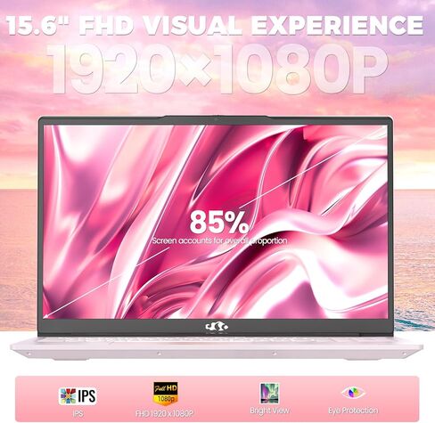 Nimo 15.6 بوصة كمبيوتر محمول، Windows 11، معالج Pentium 4-Core، Intel N100 (Beat I3 1115G4)، 8GB DDR4 512GB SSD، شاشة 1080P، WiFi 6، BT5.2، USB3.0، Type_C، كمبيوتر محمول خفيف الوزن مع كاميرا ويب، المفاتيح العددية in Kuwait