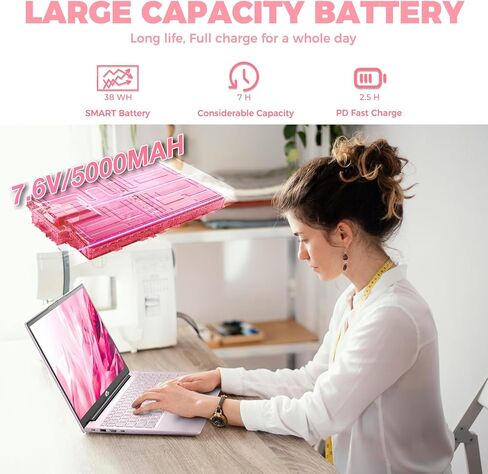 Nimo 15.6 بوصة كمبيوتر محمول، Windows 11، معالج Pentium 4-Core، Intel N100 (Beat I3 1115G4)، 8GB DDR4 512GB SSD، شاشة 1080P، WiFi 6، BT5.2، USB3.0، Type_C، كمبيوتر محمول خفيف الوزن مع كاميرا ويب، المفاتيح العددية in Kuwait