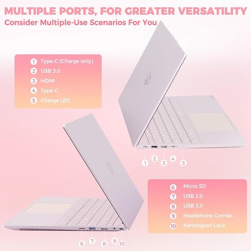 Nimo 15.6 بوصة كمبيوتر محمول، Windows 11، معالج Pentium 4-Core، Intel N100 (Beat I3 1115G4)، 8GB DDR4 512GB SSD، شاشة 1080P، WiFi 6، BT5.2، USB3.0، Type_C، كمبيوتر محمول خفيف الوزن مع كاميرا ويب، المفاتيح العددية in Kuwait