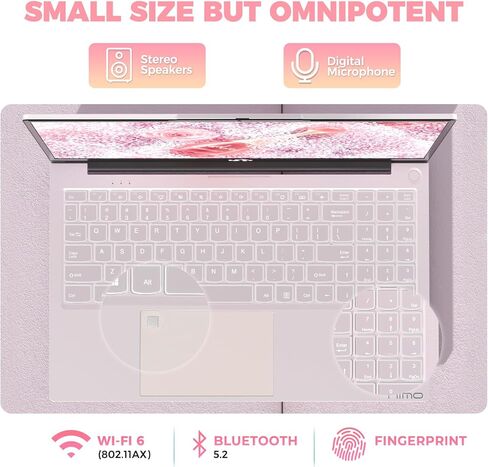 Nimo 15.6 بوصة كمبيوتر محمول، Windows 11، معالج Pentium 4-Core، Intel N100 (Beat I3 1115G4)، 8GB DDR4 512GB SSD، شاشة 1080P، WiFi 6، BT5.2، USB3.0، Type_C، كمبيوتر محمول خفيف الوزن مع كاميرا ويب، المفاتيح العددية in Kuwait