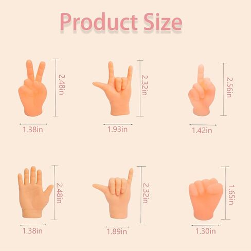 6PCS Mini Hands for Cats Small Tiny Hands Soft for Cat Massage Finger Cat Hand Rubber Cat Hand Realistic Cute Cat Paw Small Hand Suitable to Send to The Cat and Love to Jerk Cat Lovers in Saudi Arabia