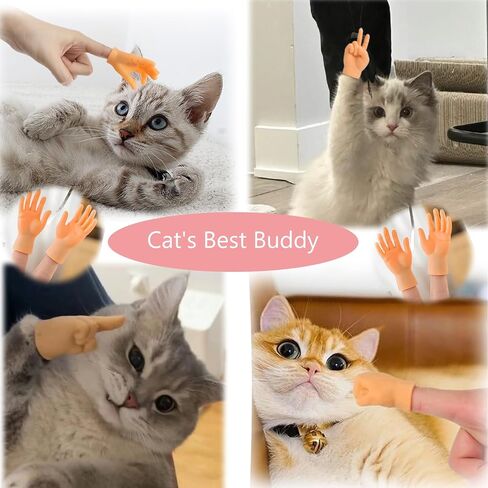 6PCS Mini Hands for Cats Small Tiny Hands Soft for Cat Massage Finger Cat Hand Rubber Cat Hand Realistic Cute Cat Paw Small Hand Suitable to Send to The Cat and Love to Jerk Cat Lovers in Saudi Arabia
