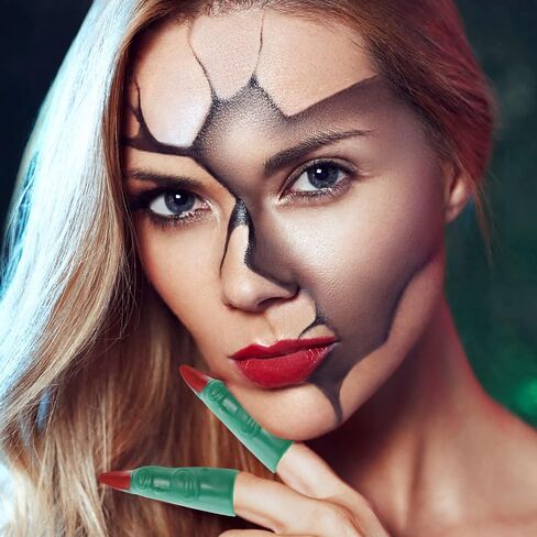 24 قطعة من أصابع الساحرة من Beaupretty أغطية أظافر الهالوين البلاستيكية أصابع الساحرة الكسول الساحرة أظافر الأصابع المزيفة للحفلات التنكرية in Saudi Arabia