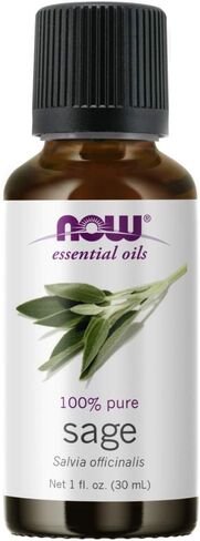 الزيوت العطرية من NOW، زيت المريمية، رائحة العلاج العطري الطبيعية، مقطر بالبخار، نقي 100%، نباتي، غطاء مقاوم للأطفال، 1 أونصة in Saudi Arabia