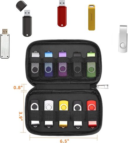 حافظة محرك فلاش مقاومة للحريق من BALAPERI (الحافظة فقط)، حافظة تخزين USB مقاومة للماء، حامل محرك فلاش USB من مادة ناعمة، حقيبة تنظيم إلكترونية محمولة لمحرك فلاش USB، محرك الإبهام، عصا الذاكرة in Kuwait