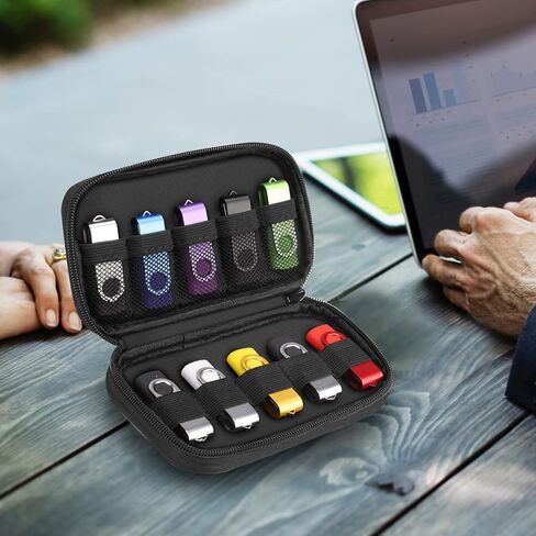 حافظة محرك فلاش مقاومة للحريق من BALAPERI (الحافظة فقط)، حافظة تخزين USB مقاومة للماء، حامل محرك فلاش USB من مادة ناعمة، حقيبة تنظيم إلكترونية محمولة لمحرك فلاش USB، محرك الإبهام، عصا الذاكرة in Kuwait