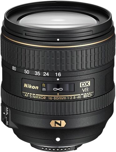 Nikon AF-S DX NIKKOR 16-80mm f/2.8-4E ED VR Lens (20055) + Filter Kit + Cap Keeper + Cleaning Kit (Renewed) in Saudi Arabia