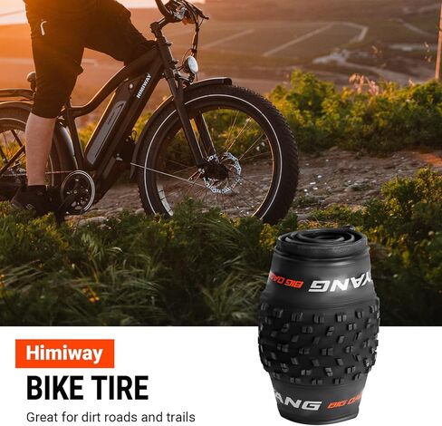 Himiway 26" Mountain Bike Tires 26×4 Replacement Bike Tire Compatible with Most 26 x 4.0 Road Mountain MTB Hybrid Electric Bike Bicycle Tires and Tubes, Black 1 Pack in Kuwait