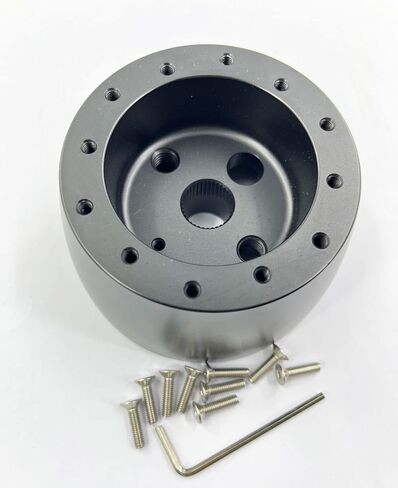6 Hole 6 Bolt Steering Wheel Hub Adapter Aftermarket for SAAS MOMO Nardi pattern (Chrome) in Saudi Arabia