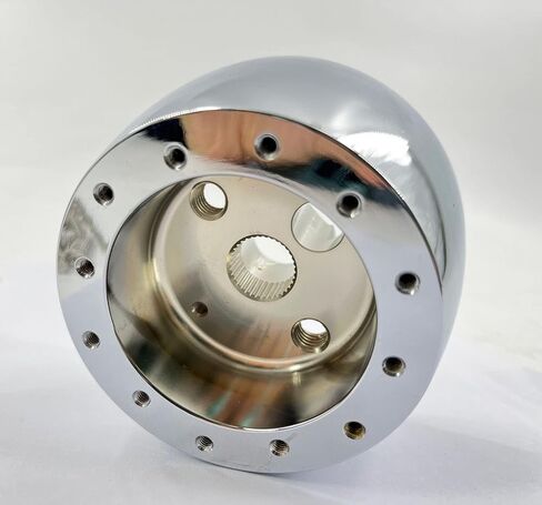6 Hole 6 Bolt Steering Wheel Hub Adapter Aftermarket for SAAS MOMO Nardi pattern (Chrome) in Saudi Arabia