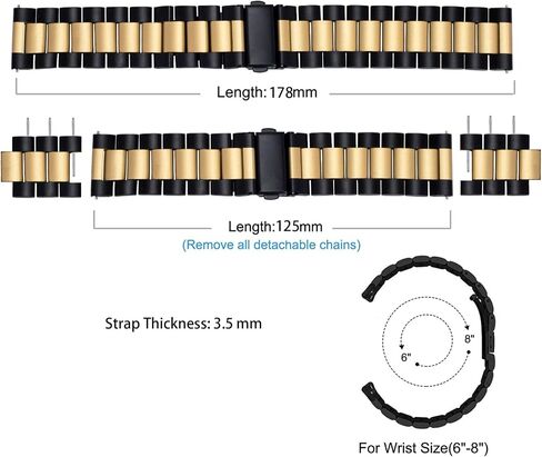 Universal Stainless Steel Watch Band Replacement Quick Release Metal Watch Straps for Men 18mm 20mm 22mm in Saudi Arabia