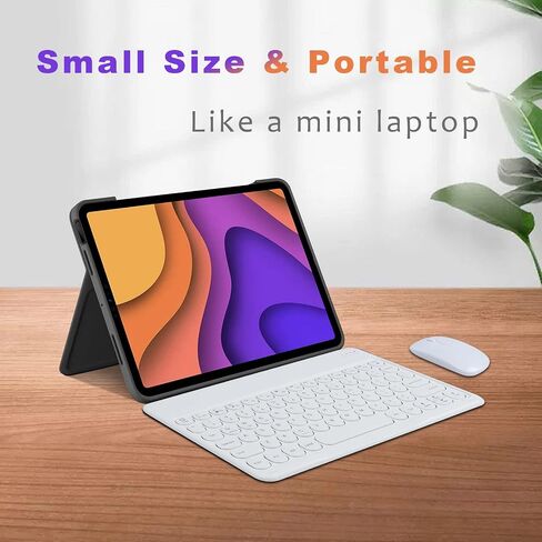 Bluetooth Wireless Keyboard and Mouse Combo-Rechargeable Mini Cute Typewriter Wireless Mouse and Keyboard-Portable Retro Ultra-Slim Keyboard Mouse Set for iOS Windows Android PC Smartphone Laptop in Saudi Arabia