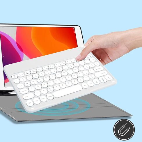 Bluetooth Wireless Keyboard and Mouse Combo-Rechargeable Mini Cute Typewriter Wireless Mouse and Keyboard-Portable Retro Ultra-Slim Keyboard Mouse Set for iOS Windows Android PC Smartphone Laptop in Saudi Arabia