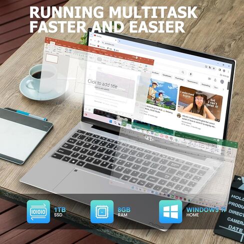 لاب توب 15.6 بوصة، ويندوز 11، معالج بنتيوم رباعي النواة، N100 (Beat I3 1115G4)، 8 جيجا DDR4 1 تيرابايت SSD، شاشة 1080 بكسل، واي فاي 6، BT5.2، USB3.0، Type_C، كمبيوتر محمول خفيف مع كاميرا ويب، لوحة مفاتيح رقمية in Kuwait