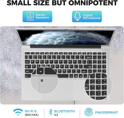لاب توب 15.6 بوصة، ويندوز 11، معالج بنتيوم رباعي النواة، N100 (Beat I3 1115G4)، 8 جيجا DDR4 1 تيرابايت SSD، شاشة 1080 بكسل، واي فاي 6، BT5.2، USB3.0، Type_C، كمبيوتر محمول خفيف مع كاميرا ويب، لوحة مفاتيح رقمية in Kuwait