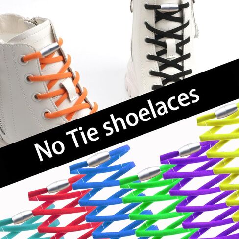 FADTOP Elastic No Tie Shoe Laces Shoe Strings For Sneakers Convenient Athletic Shoelaces For Kids in Saudi Arabia