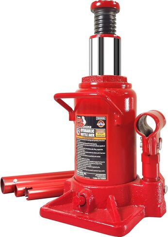 BIG RED T91207A Torin Hydraulic Stubby Low Profile Welded Bottle Jack, 12 Ton (24,000 lb) Capacity, Red in Saudi Arabia