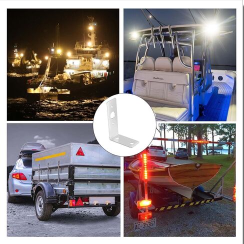 4Pcs Trailer Tail Light Bracket, Galvanized L Shape Tail Light Bracket for Boat Utility Trailer Lights,4.5 x 3 x 1.5 Inch in Kuwait