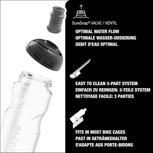 SIGG - Soft Bike Water Bottle - Pulsar Transparent White - Squeezable - Dishwasher Safe - Lightweight - Leakproof - BPA Free - White 25 Oz in Saudi Arabia
