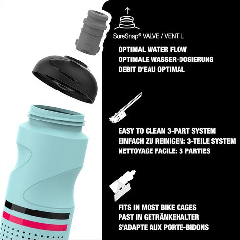 SIGG - Soft Bike Water Bottle - Pulsar Transparent White - Squeezable - Dishwasher Safe - Lightweight - Leakproof - BPA Free - White 25 Oz in Kuwait