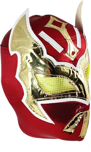 قناع المصارعة Lucha Libre للكبار من SIN CARA (مناسب تمامًا) - أحمر in Kuwait