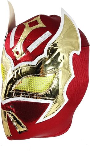 قناع المصارعة Lucha Libre للكبار من SIN CARA (مناسب تمامًا) - أحمر in Kuwait
