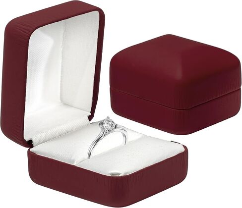 Prestige & Fancy Elegant PU Leather Ring Box - for your Wedding ring- Engagement ring, jewelry gift box for all rings, girls Ring gift box, (Turquoise) in Kuwait