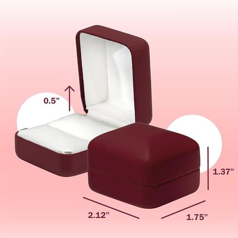 Prestige & Fancy Elegant PU Leather Ring Box - for your Wedding ring- Engagement ring, jewelry gift box for all rings, girls Ring gift box, (Turquoise) in Kuwait