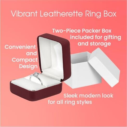 Prestige & Fancy Elegant PU Leather Ring Box - for your Wedding ring- Engagement ring, jewelry gift box for all rings, girls Ring gift box, (Turquoise) in Kuwait