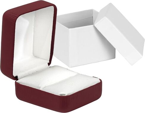 Prestige & Fancy Elegant PU Leather Ring Box - for your Wedding ring- Engagement ring, jewelry gift box for all rings, girls Ring gift box, (Turquoise) in Kuwait