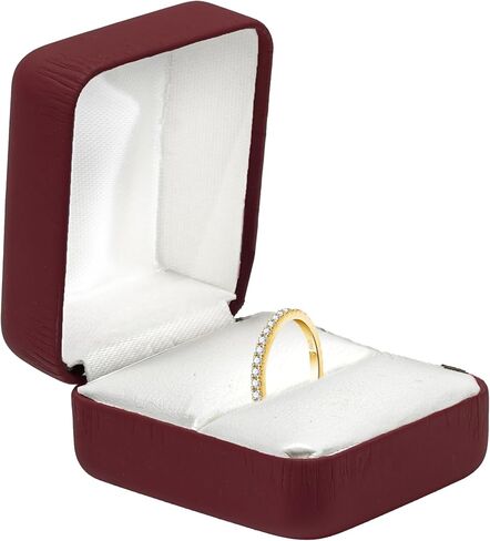 Prestige & Fancy Elegant PU Leather Ring Box - for your Wedding ring- Engagement ring, jewelry gift box for all rings, girls Ring gift box, (Turquoise) in Kuwait