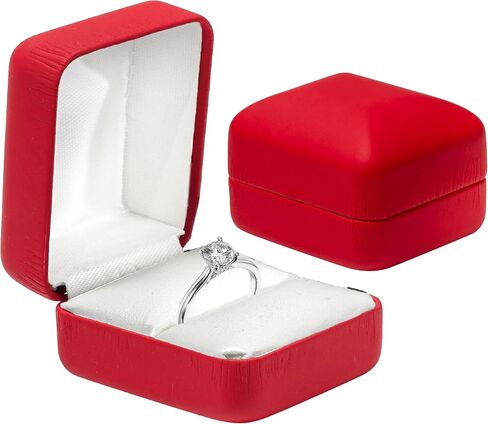 Prestige & Fancy Elegant PU Leather Ring Box - for your Wedding ring- Engagement ring, jewelry gift box for all rings, girls Ring gift box, (Turquoise) in Saudi Arabia