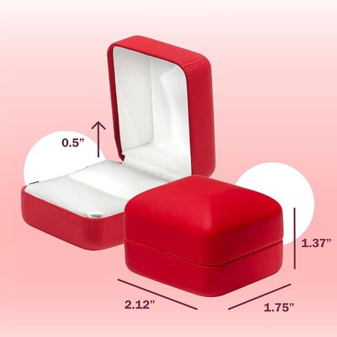 Prestige & Fancy Elegant PU Leather Ring Box - for your Wedding ring- Engagement ring, jewelry gift box for all rings, girls Ring gift box, (Turquoise) in Saudi Arabia