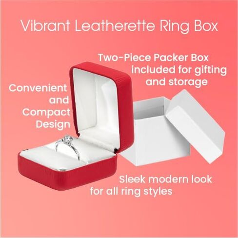 Prestige & Fancy Elegant PU Leather Ring Box - for your Wedding ring- Engagement ring, jewelry gift box for all rings, girls Ring gift box, (Turquoise) in Saudi Arabia