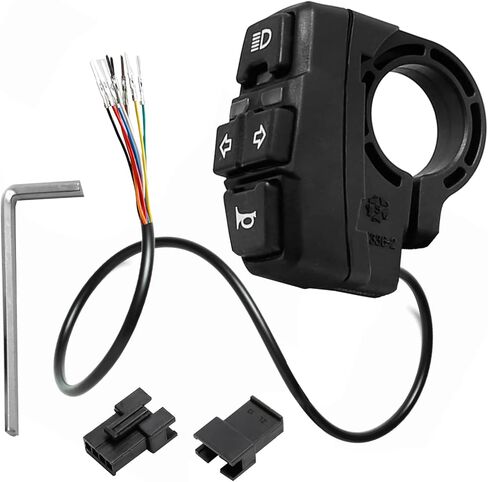 دراجة نارية بدوره إشارة التبديل 3 في 1 دراجة نارية رئيس ضوء بدوره التبديل المصباح القرن تشغيل/إيقاف التحكم التبديل العالمي للدراجات النارية دراجة كهربائية ATVs سكوتر in Kuwait