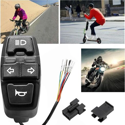 دراجة نارية بدوره إشارة التبديل 3 في 1 دراجة نارية رئيس ضوء بدوره التبديل المصباح القرن تشغيل/إيقاف التحكم التبديل العالمي للدراجات النارية دراجة كهربائية ATVs سكوتر in Kuwait