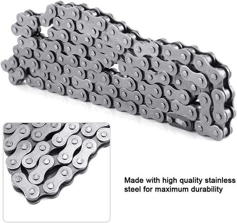 KIMISS Stainless Steel Chain, 415-110L Link Chain for 49cc 60cc 66cc 80cc Engine Motorized Bicycle Bike // 415 Chain in Saudi Arabia