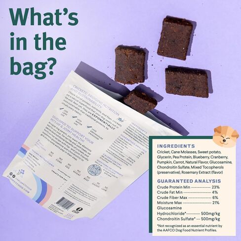 علاجات لقوس الورك والمفاصل للكلاب | لا يسبب الحساسية، صنع في الولايات المتحدة الأمريكية، خالي من الغلوتين، صديق للبيئة | نسبة عالية من البروتين، قيمة طبيعية عالية | تمت الموافقة على المعدة الحساسة | أفضل لكلبك، أفضل للكوكب in Kuwait