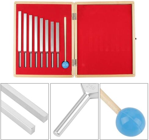 9pcs Aluminium Tuning Forks Set, Mallet Medical Instruments Tuning Vibration Sound Tool, Tuning Forks for Healing in Saudi Arabia