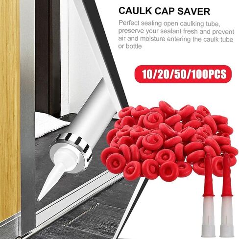 Caulk Cap for Seal Caulking Tubes, Caulk Saver Sealer Caps for Caulk, Nozzle Protective Cover Hardware Adhesives Sealers, Covers Tube Caps for Sealing and Preserving Adhesive Caulk in Saudi Arabia