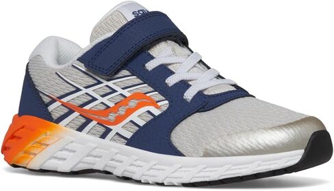 حذاء رياضي Saucony Wind Alternative Closure 2.0، رمادي/كحلي/برتقالي، 3.5 US للجنسين للأطفال الكبار in Saudi Arabia